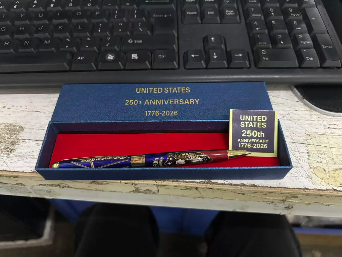 250th Anniversary Commemorative Ballpoint Pen 1776-2026 Commemorative Patriotic Engraved Gel Pen for Men Lawyers History Buffs