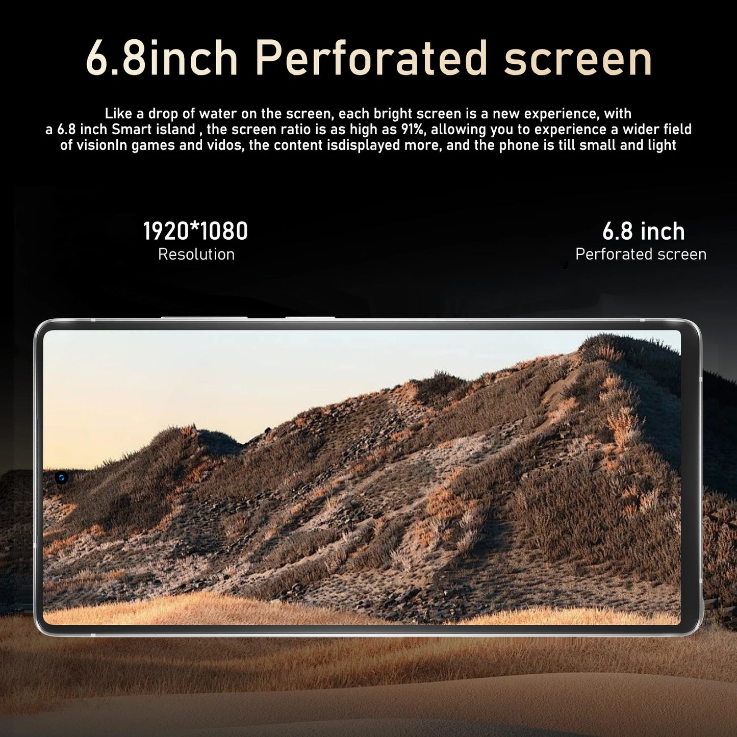 FUFFI Global Vision S26 Pro Smartphone Android 8GB RAM 512GB ROM 6.8 Inch Phone 1920x1080HD 24MP+48MP 5G Network Mobile Phones