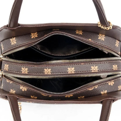 Luxury Handbag Fashion Print Large Capacity Soft Leather Women Shoulder Crossbody Bag Leisure Designer Ladies Purses and Handbag