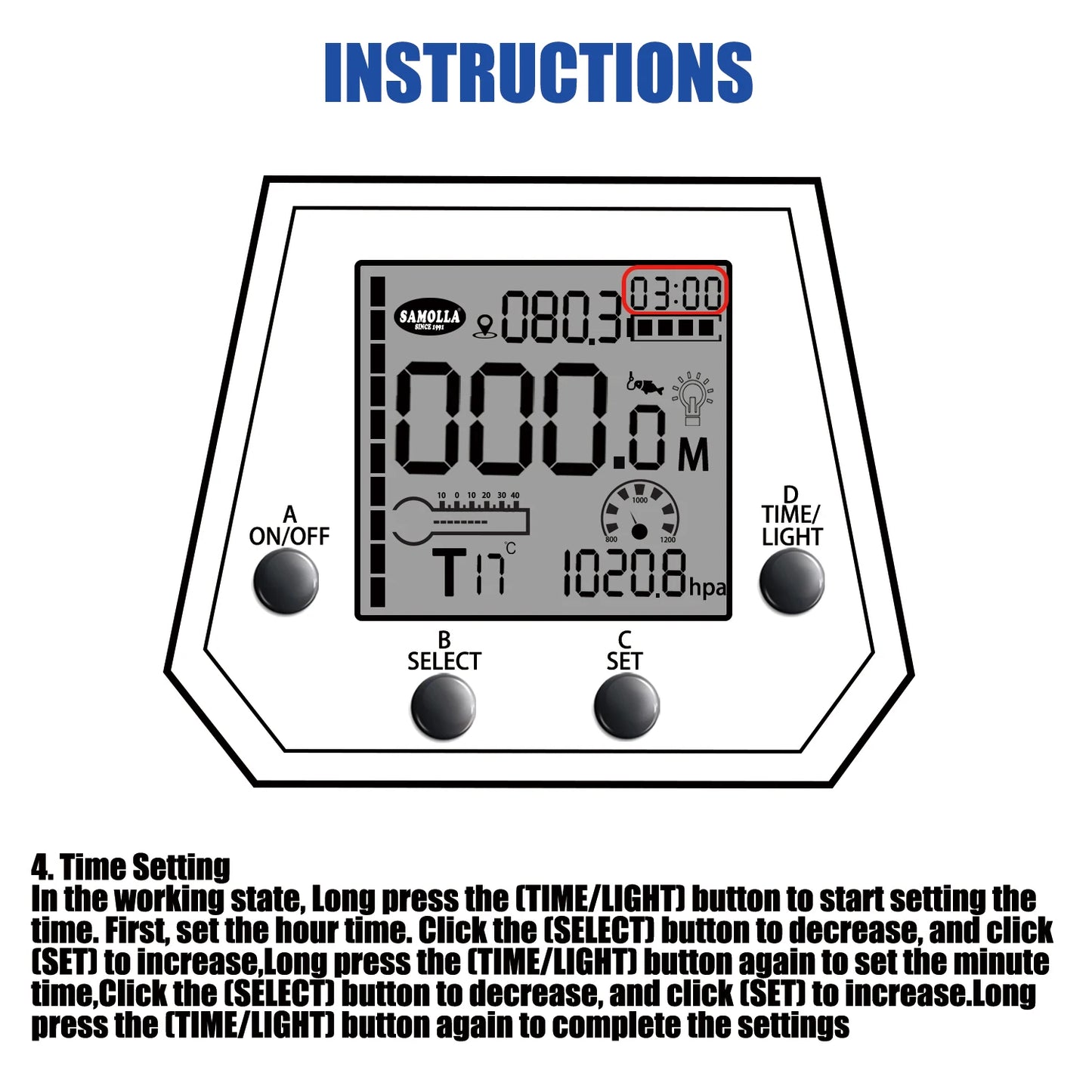 SAMOLLA New Large Electronic Fishing Reel Usb charging Large Display Screen Temperature/Air Pressure Sea Boat Baitcasting Reel
