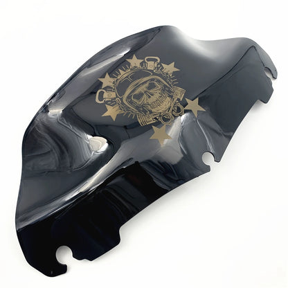 For Harley Touring Street Electra Glide Ultra FLHX 2014-2022 Motorcycle Skull 7" 9" Windshield Upper Fairing Wind Deflector
