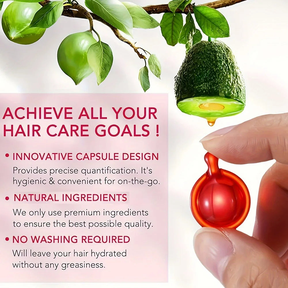 Arvazallia Argan Oil for Hair Treatment Leave in Treatment & Conditioner 80 Capsules Repair Hair Portable Hair Oil Is Suitable
