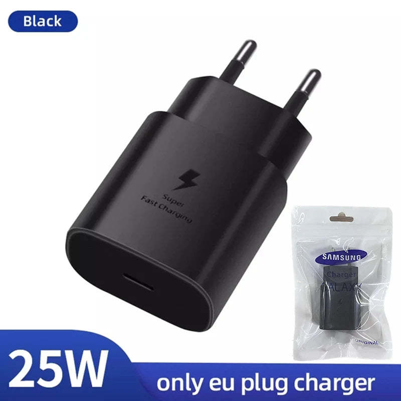 SAMSUNG 25W Charger 45W Adapter PD Type C Super Fast Charging Samsung Galaxy S26 S25 S24 S23 S22 Ultra A54 A34 Power Chargeur EU