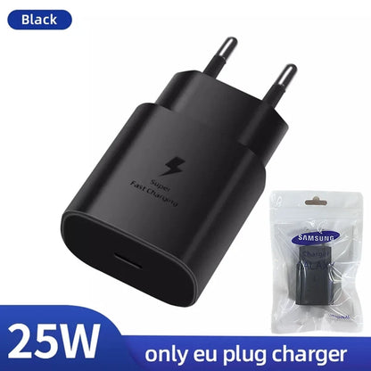 SAMSUNG 25W Charger 45W Adapter PD Type C Super Fast Charging Samsung Galaxy S26 S25 S24 S23 S22 Ultra A54 A34 Power Chargeur EU