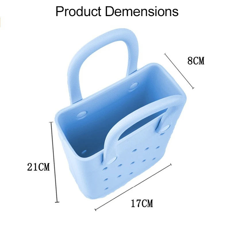 EVA Waterproof Mini Beach Tote Bag Travel Bags Sandproof  Small Size Handbag for Sports Gym Travel Market Outdoor