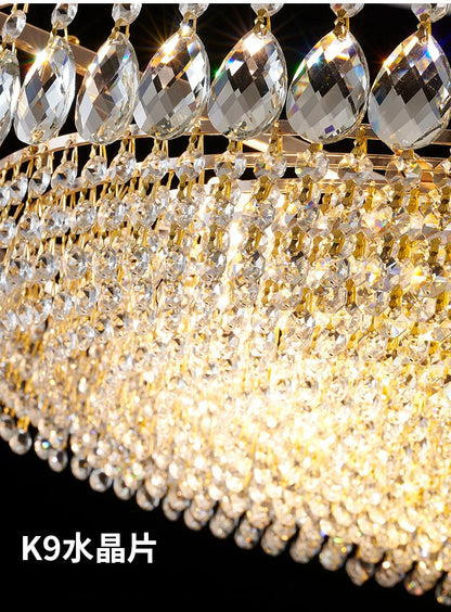 Big Luxury Crystal LED Ceiling Chandeliers for Living Room New Gold Hanging Lamps for Ceiling Modern Home Decor Lustre Lighting