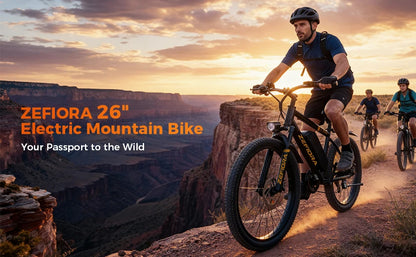 Zefiora M10 26 29er Mountain Bikes,48v Aluminum Alloy 1000w Motor Ebike, Adjustable Brake Seat,for Cycling Electric Bicycle