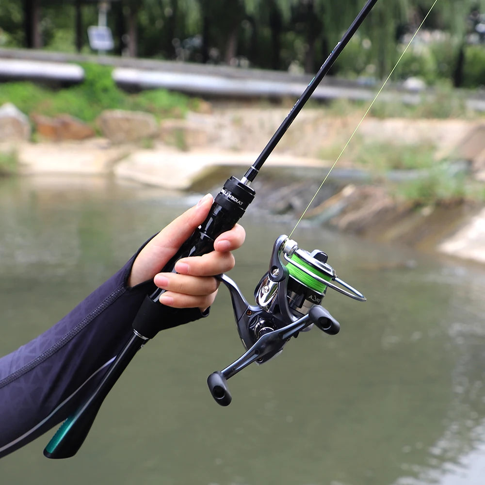 FISHINGFANS ORCA ULTRALIGHT UL SOLID TIP TAPERED HANDLE TROUT LAKE RIVER SPINNING CASTING FISHING ROD