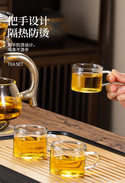 Glass Tea Set Home Kung Fu Tea Cup Magnetic Suction Teapot Artifact