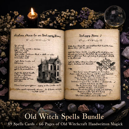 77 Pages Witchcraft Grimoire Pages Book of Shadows Kit with Moon Phases Herbal Lore Spells Gothic Dark Academia Witch Journal