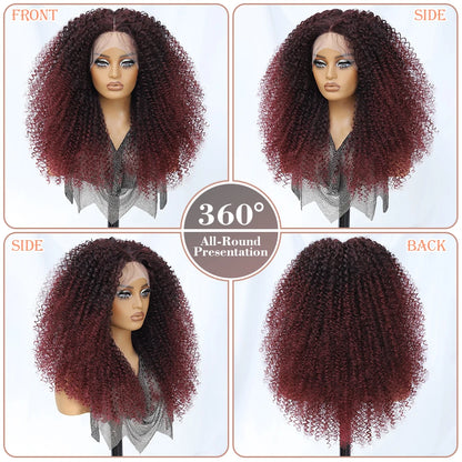 Lace Front Wigs 24 Inch Synthetic For Afro Women Chocolate Brown Lace Front Wigs For Female Curly Lace Front Wigs With Baby Hair