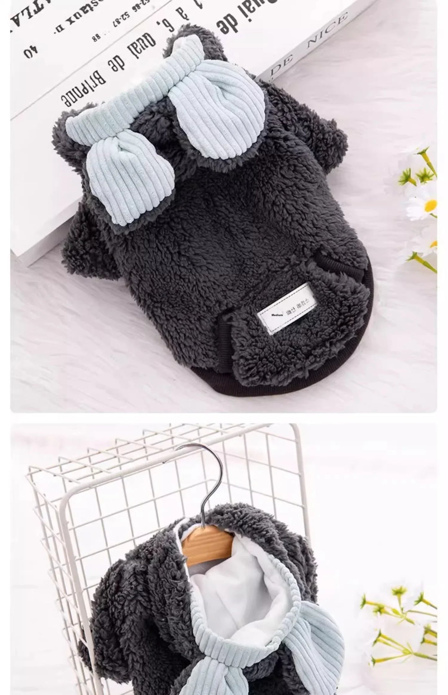 Thickened Fluffy Cotton Coat For Kittens Autumn Winter Clothes British Short Hair Doll Puppy Anti Shedding Warm Cat Jacket