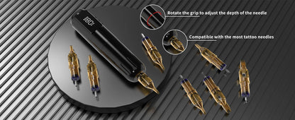 YILONG Wireless Tattoo Machine Or CompleteTattoo Pen Gun Kit With 1600MAH Power and LED Screen Rotary Tattoo Machine Pen Set