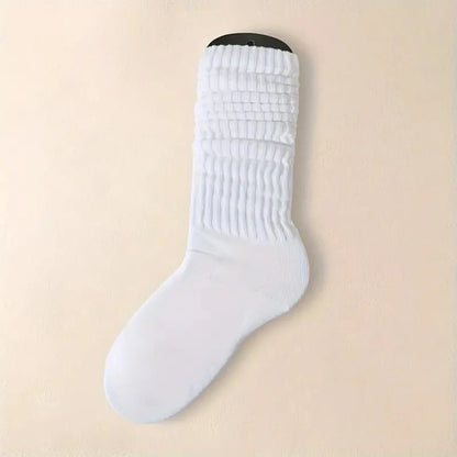 3/6 Pairs Pleated Mid Length Socks Women's Fashion Lolita Bubble Socks Comfort Non Pilling Autumn Versatile Girl Elephant Socks