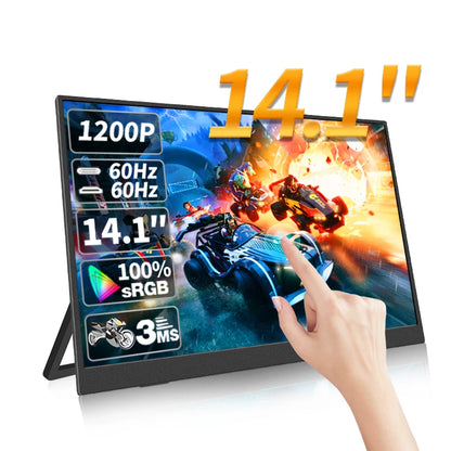 HGFRTEE 14 Inch Touch Screen Portable Monitor 100%sRGB 400cd/m2 Gaming Computer Expand Display For XBox PS4/ 5 Switch Loptop