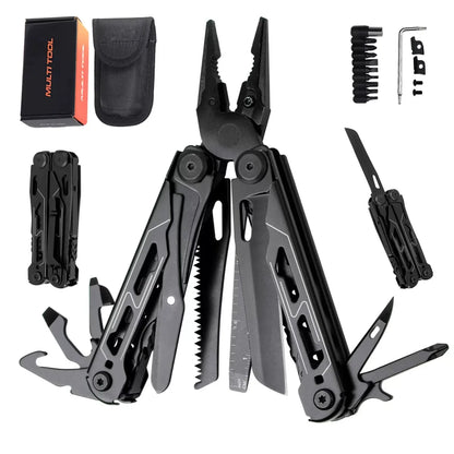 Outdoor Camping Multi Tools Folding Survival Gear Plier Knife Wire Stripper Outdoor Mini Portable Hand Tools Knife, Scissors