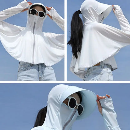 Summer Female Sun Protection Clothing UV Protection Long Sleeve Ladies Cloak Quick Dry Clothing Thin Jackets