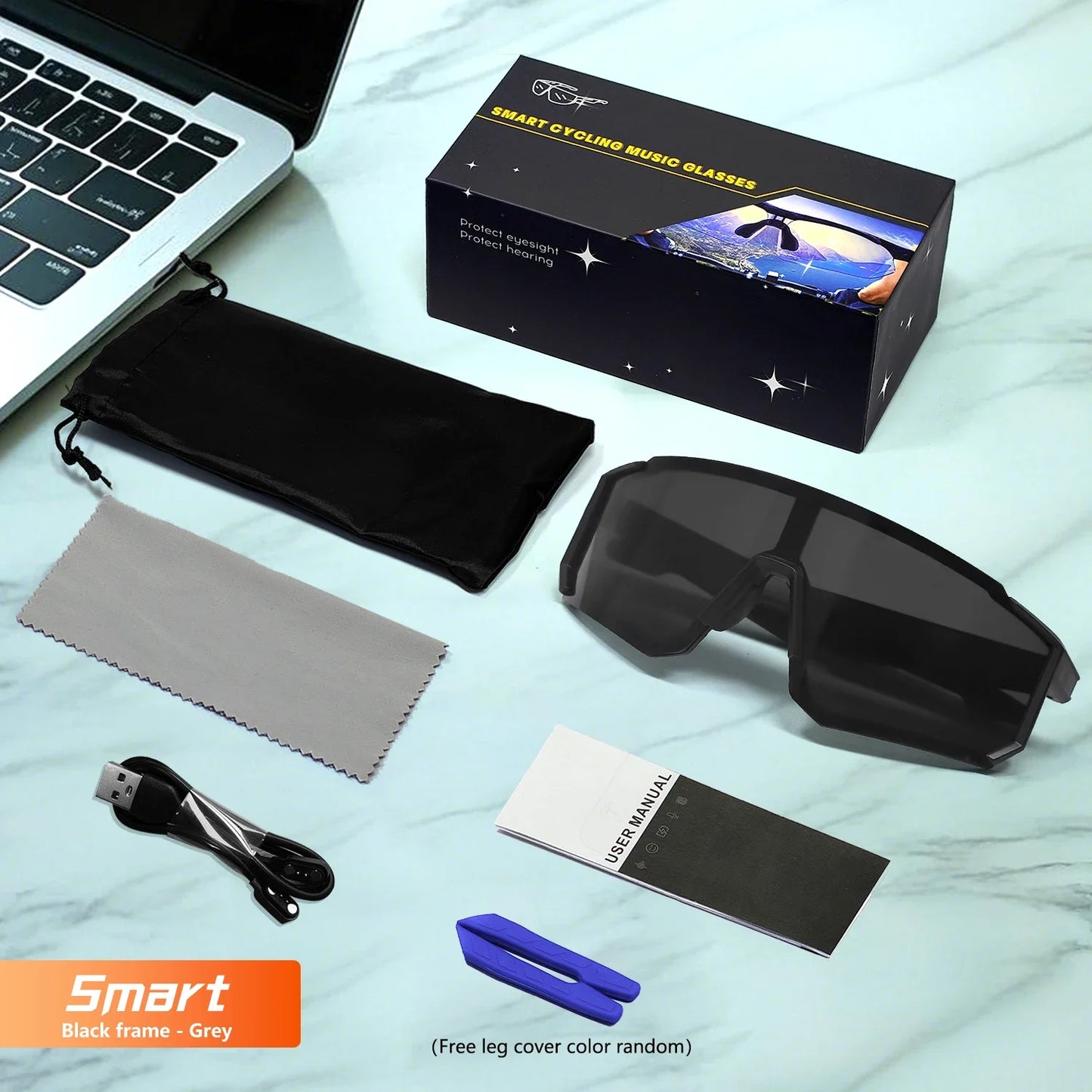 QY-Pro1 Bluetooth Smart Glasses AI Intelligent Translation Sunglasses Voice Remote Control Music Eyewear Waterproof Eyeglasses