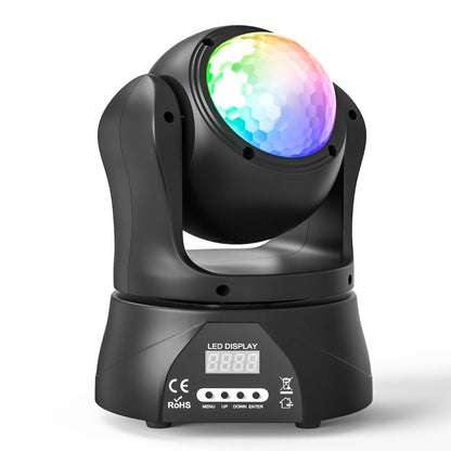 DayFlicker 30W Double-sided RGBW 4 in 1 Lamp Beads Mini Moving Head Light DMX512 Voice Control 15 CH For DJ KTV Party Banquet