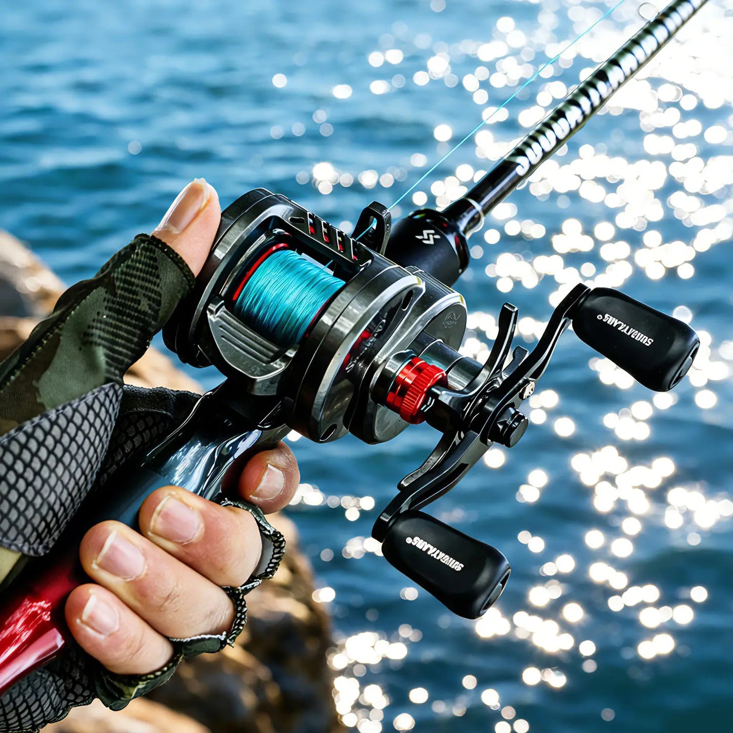 Sougayilang P9-DC Round Baitcasting Reel Electronic DC Brake System 7.2:1 Gear Ratio Ultralight Casting Fishing Reel Saltwater
