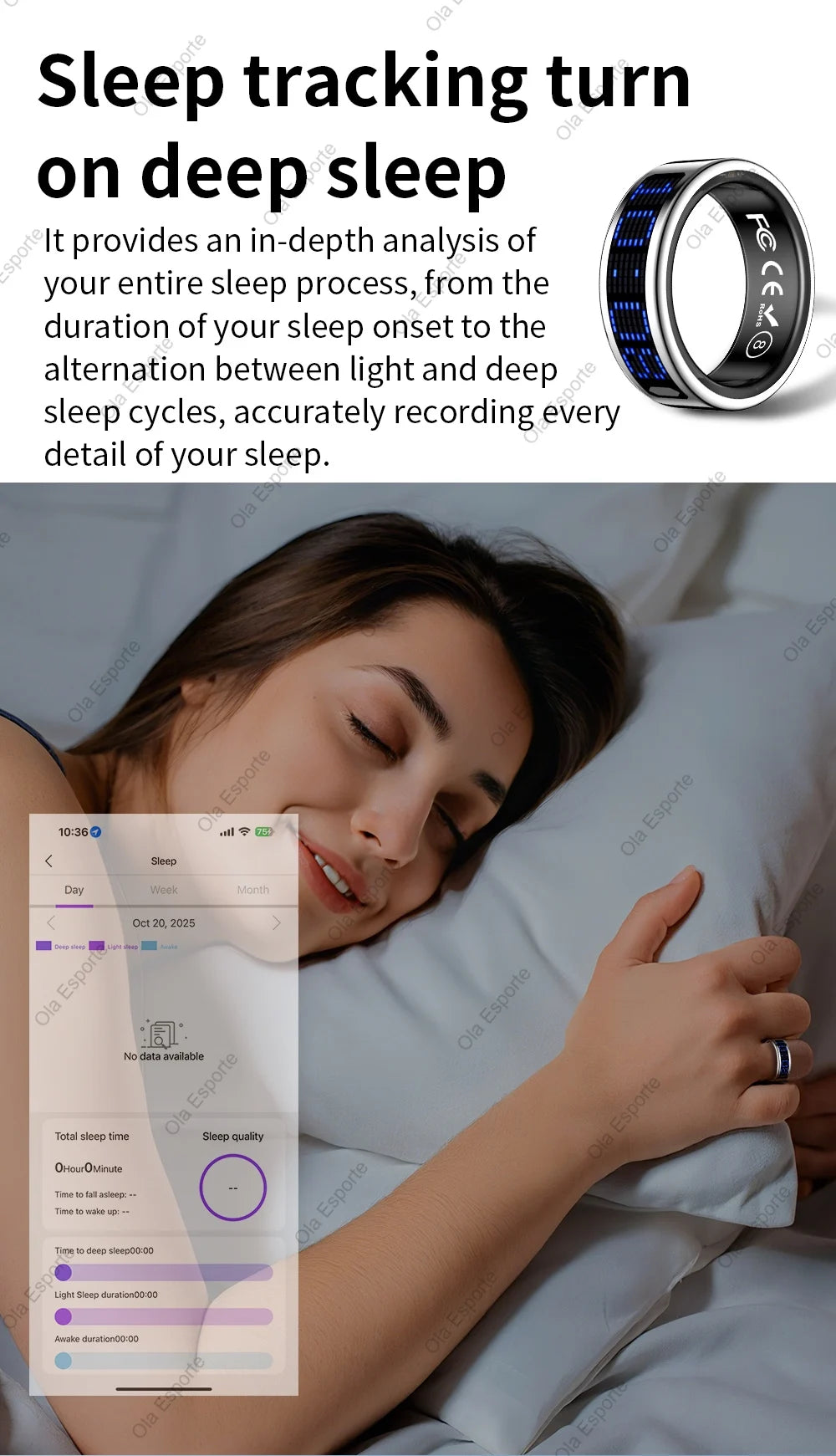 Call ID Reminder Smart Ring Heart Rate Blood Pressure Monitor Men Women Smartring 5ATM Waterproof Health Multi Sports Ring 2026
