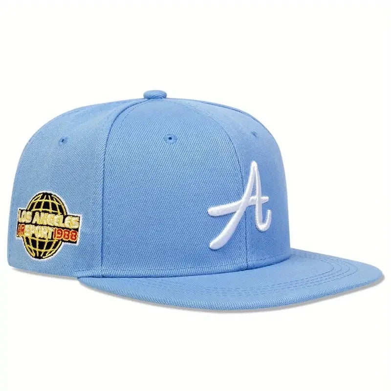 Casual hip-hop punk letter embroidered flat-brimmed baseball cap, sun protection and breathable, ideal for gift-giving
