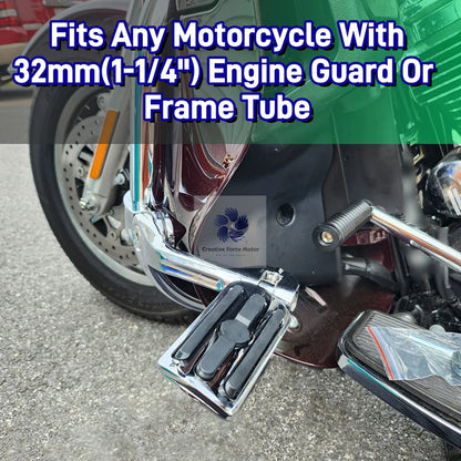 Motorcycle 1 1/4" Highway Footrest Engine Guard Mount Footpegs For Harley Road King Sportster 1200 Iron 883 Electra Street Glide