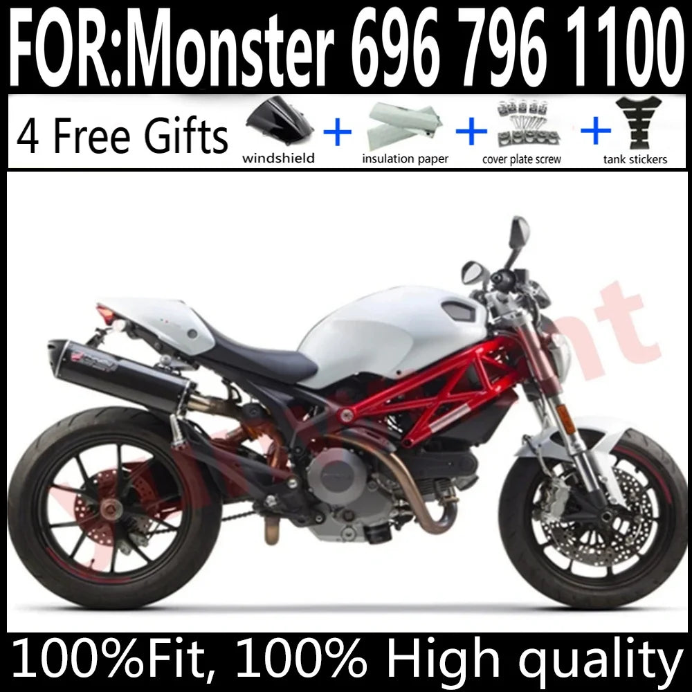 Ducati Monster 696 796 1100 Motorcycle Fairings Kit ABS Plastic Body Work Tank Cover Seat Cowl Full Set
