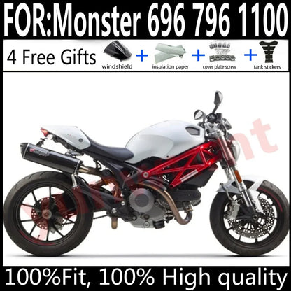 Ducati Monster 696 796 1100 Motorcycle Fairings Kit ABS Plastic Body Work Tank Cover Seat Cowl Full Set