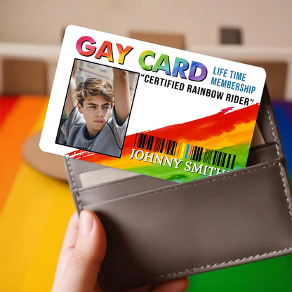 Customized Photo and Name Pride Cards, Unique Pride Memorabilia, the Perfect Gift for LGBT Friends, Funny and Prank Personalized