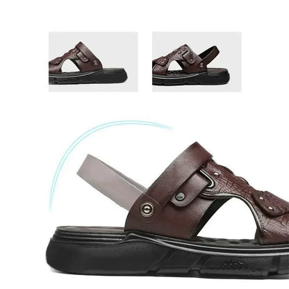 Men's Big Size Sandals Summer Classic Roman Slippers Comfortable Beach Outdoor Walking Shoes  Breathable Casual Slides