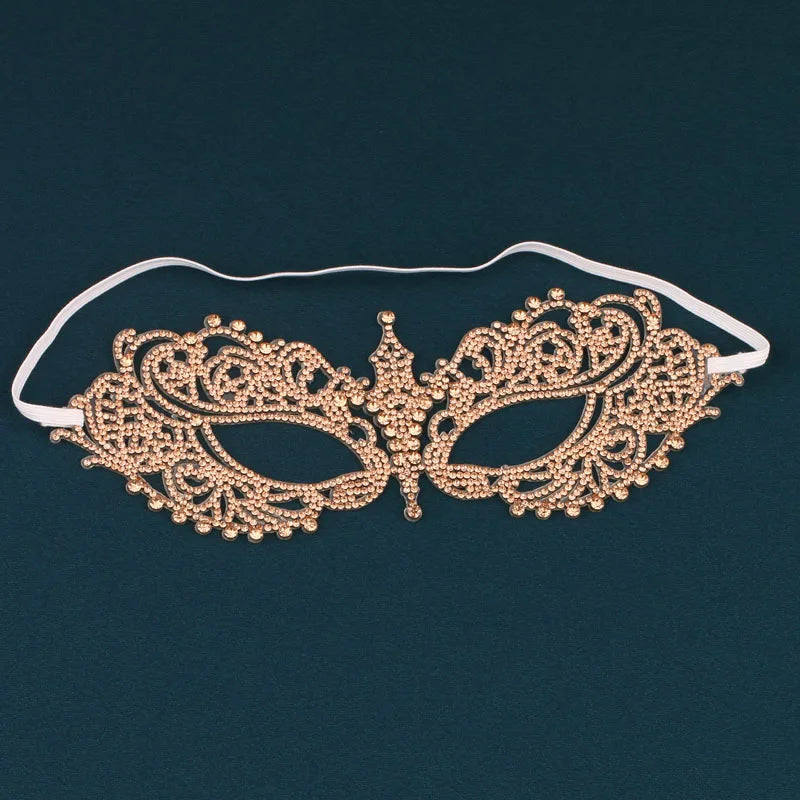 Wedding Dance Mask Headdress Bride Party Rhinestone Tassel Wedding Card Personality Mask Stage Accessories