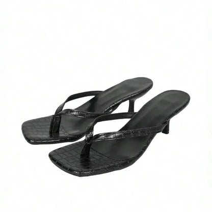 2026 New Brand Fashion Clip Toe Low Heel Women Slippers Ladies Elegant Beach Vacation Dress Slides Concise Summer Shoes