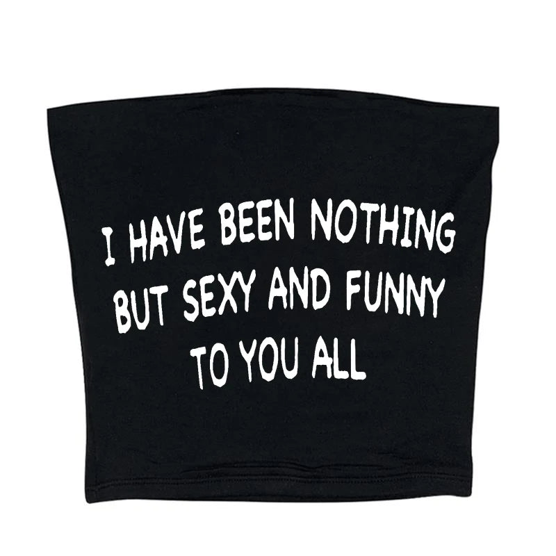 Japanese 2000s Style Y2k Crop Top Sexys T-shirt Vintage Goth Letter Summer Woman Korean Popular Streetwear Tanks & Camis Clothes