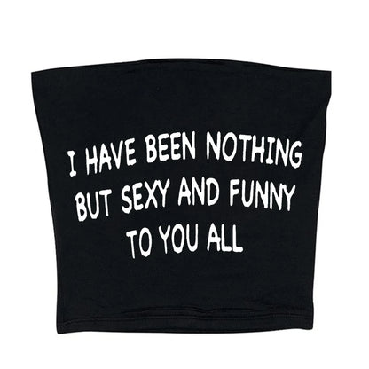 Japanese 2000s Style Y2k Crop Top Sexys T-shirt Vintage Goth Letter Summer Woman Korean Popular Streetwear Tanks & Camis Clothes