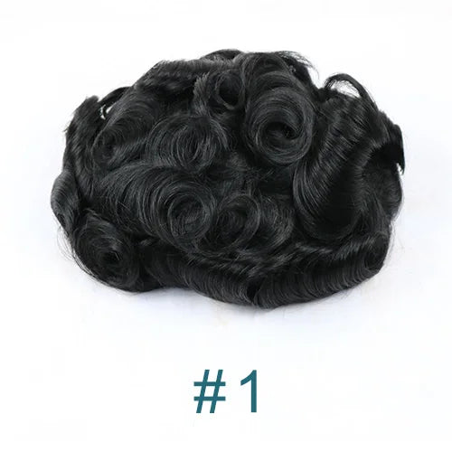 Super Micro Skin Grey 1B65 1B40 Human Hair Toupee Natural Hairline Hair Loss Solution Durable Black White Prosthes Replacement S