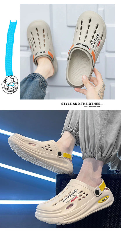 Men's Summer Sandals Non Slip Beach Slippers EVA Design Outdoor Slides Ultralight High Quality Sandals Fashion Garden Shoes