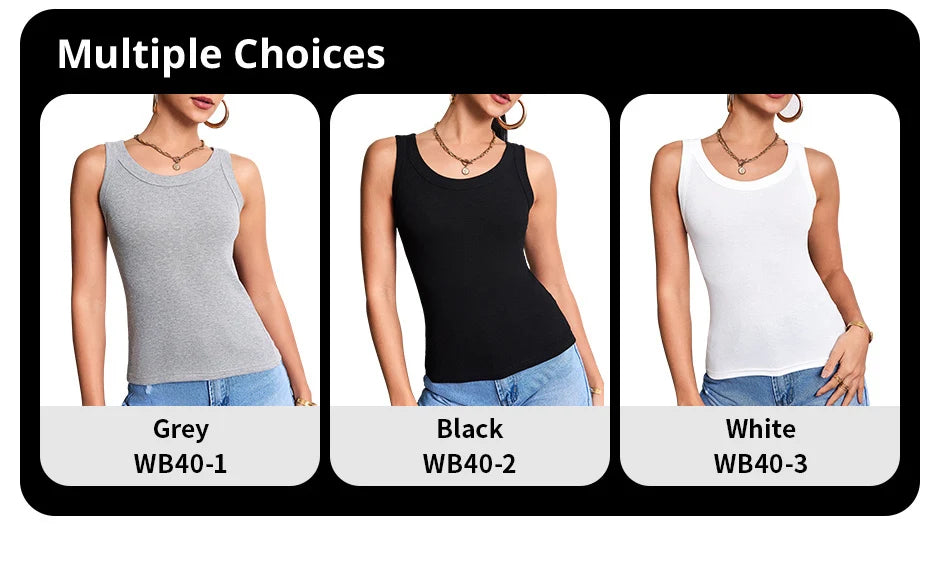 1/3 Pcs Women's Four Season Thin Slim Fit Solid Color Vest For Teenagers And Girls Solid Color Versatile Top Sexy Suspender Base