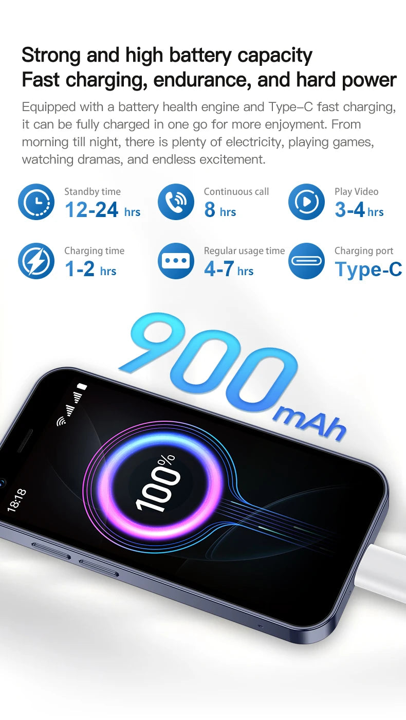 SERVO 18SE MINI Cute Android Smartphone 3G WCDMA Android OS Dual SIM Card Play Store Face Unlock Hotspot 3.0" Small Smart Phones