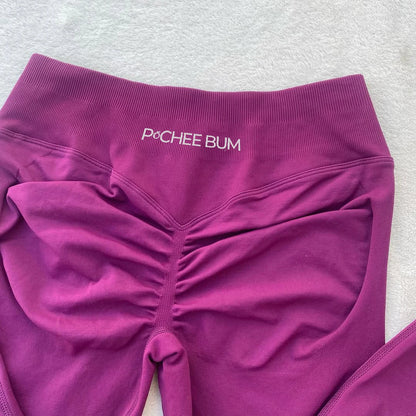2026 Bum Shaping Leggings Women Seamless Sports Yoga Pants Low Ribbed Band Gym clothes Fitness Workout Scrunch Butt Tight
