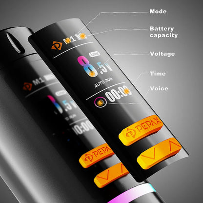 PEPAX Leve H3 Wireless Tattoo Pen Machine 3.5/4.2/5.0mm Strokes Tattoo Gun 2000mAh 2 Batteries LED Display Cartridge Tattoo Pen