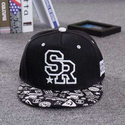 2024 NEW fashion embroidery letter SR baseball cap hip hop hat men and women outdoor sports and leisure flat shade snapback cap