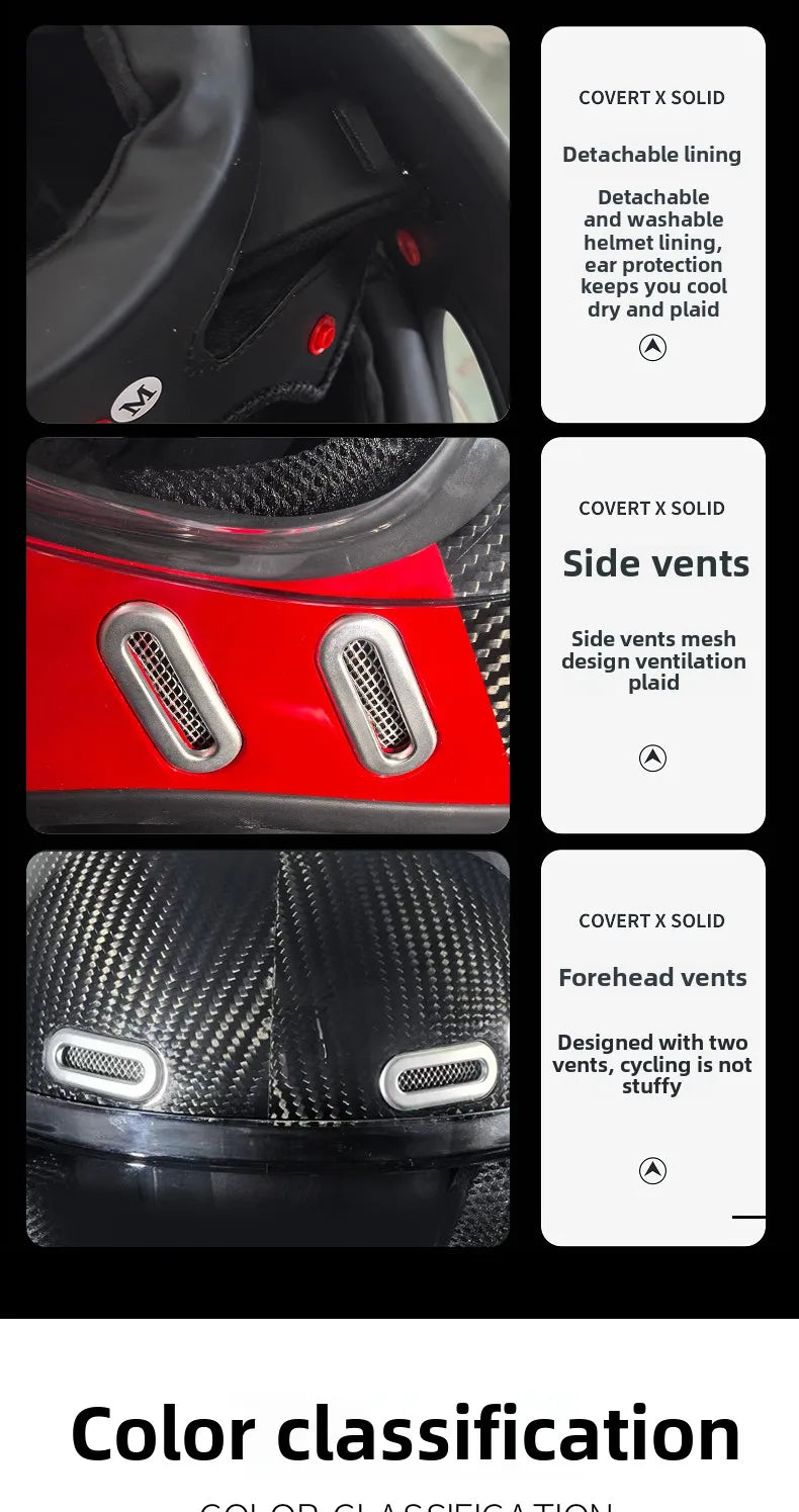 Carbon Fibre Motorcycle Helmet Full Face Retro Motorbike Helmet Men Women Cascos Para Moto Capacete Casco Moto For Harley DOT