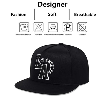 Letter Embroidery Baseball Cap Los Angeles Hip Hop Snapback Hat for Men Women Adult Sports Leisure Caps Outdoor Travel Sun Hats
