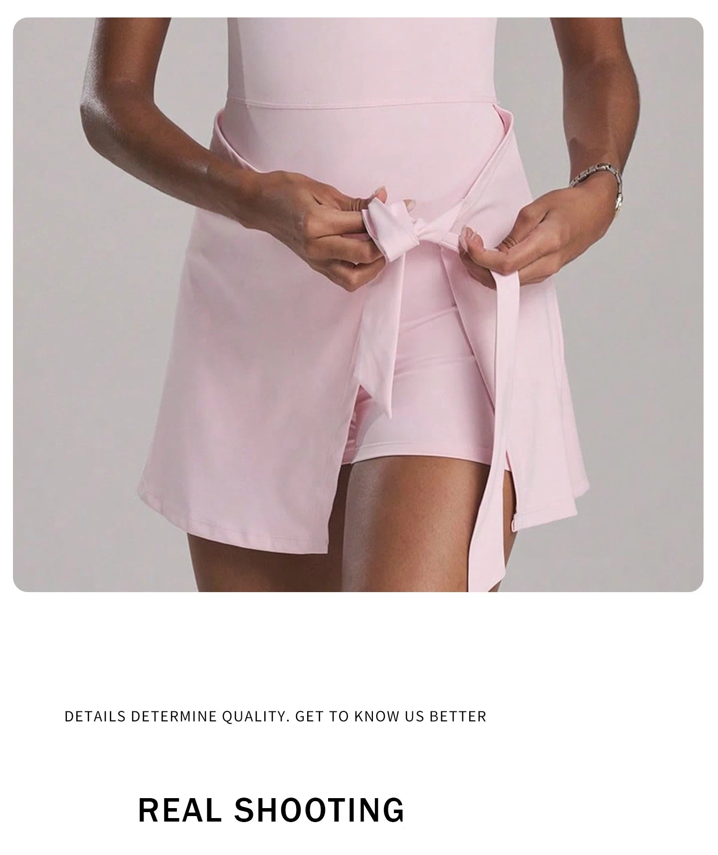 FUBEIKE New Fake Two-Piece Anti-Exposure Tight-Fitting Sports Dress Slimming Strap Casual Fitness Back Yoga Tennis Dress