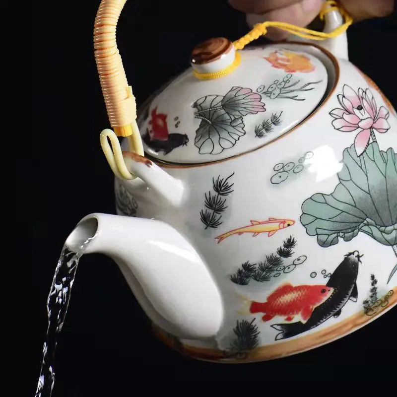 Large Capacity Japanese Type Lifting Beam Pot 1000ml Chinese Teapot Puer Tea Kettle Tea Set and Coffee Teaware Teapots Cup Mug