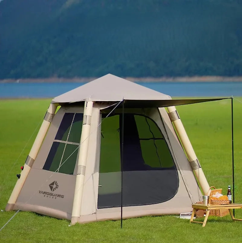 Outdoor Camping Fully Automatic Waterproof Inflatable Tent Thickened Heavy Rain Gear