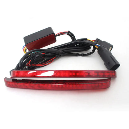 Motorcycle Saddlebag LED Flowing Light Turn Signal Brake Running Lamp For Harley Touring Road King Electra Street Glide 2014-23