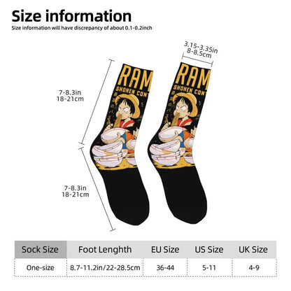 Fashion Men's Socks Harajuku Tony Tony Choppers Sock Luffys Zoros Trafalgar Law Anime Women's Socks Spring Summer Autumn Winter