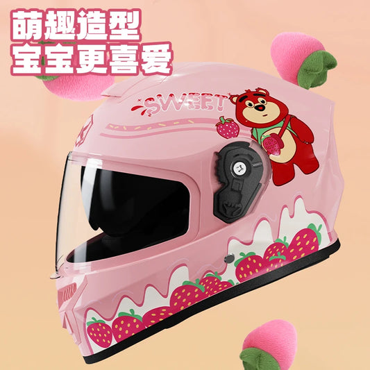 Children's Helmet Electric Car Cute Cartoon Four Seasons Universal Motorcycle Boys and Girls Safety Helmet 601